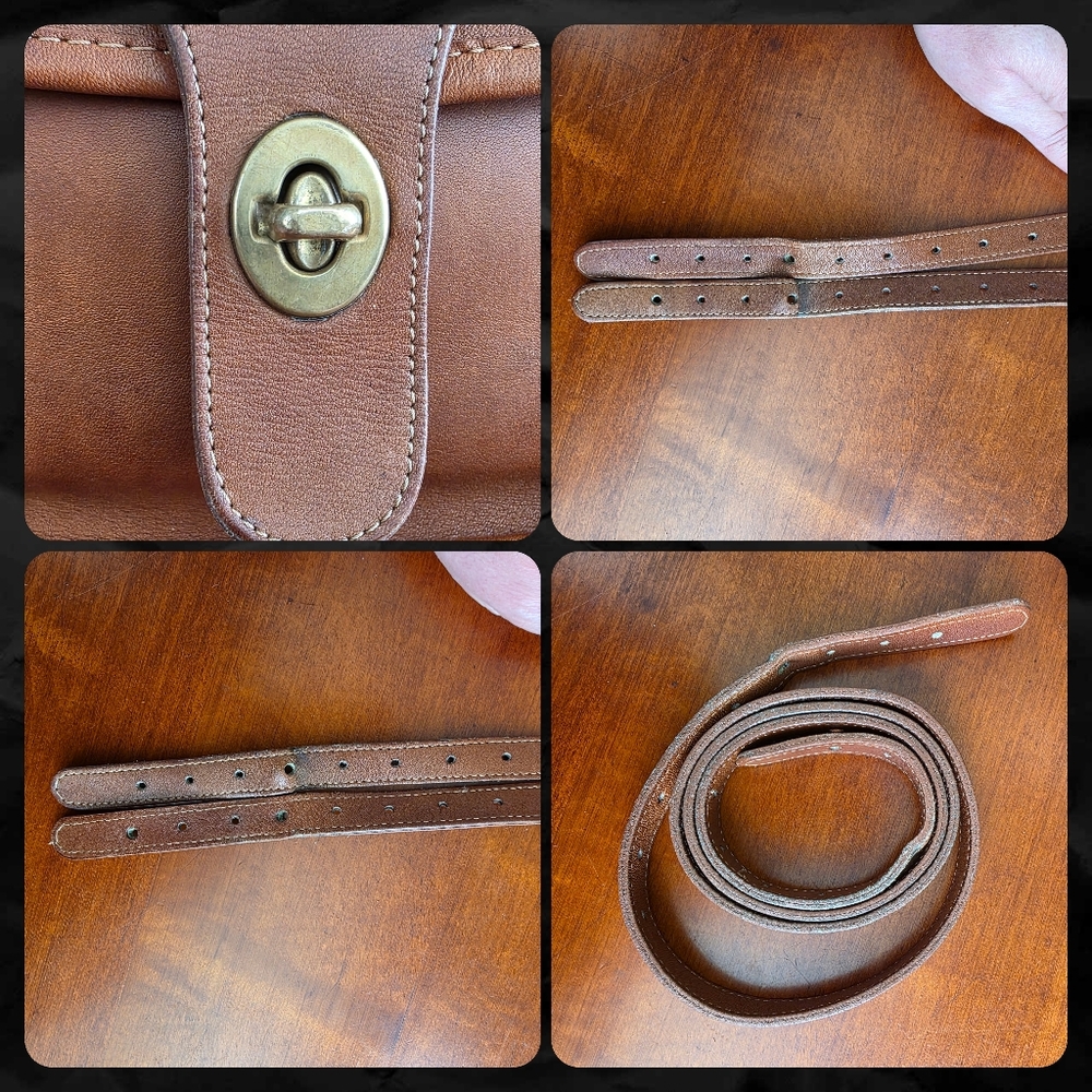 Coach 9535 Saddlery Bag Crossbody British Tan Leather Shoulder Bag Vintage - Picture 11 of 16